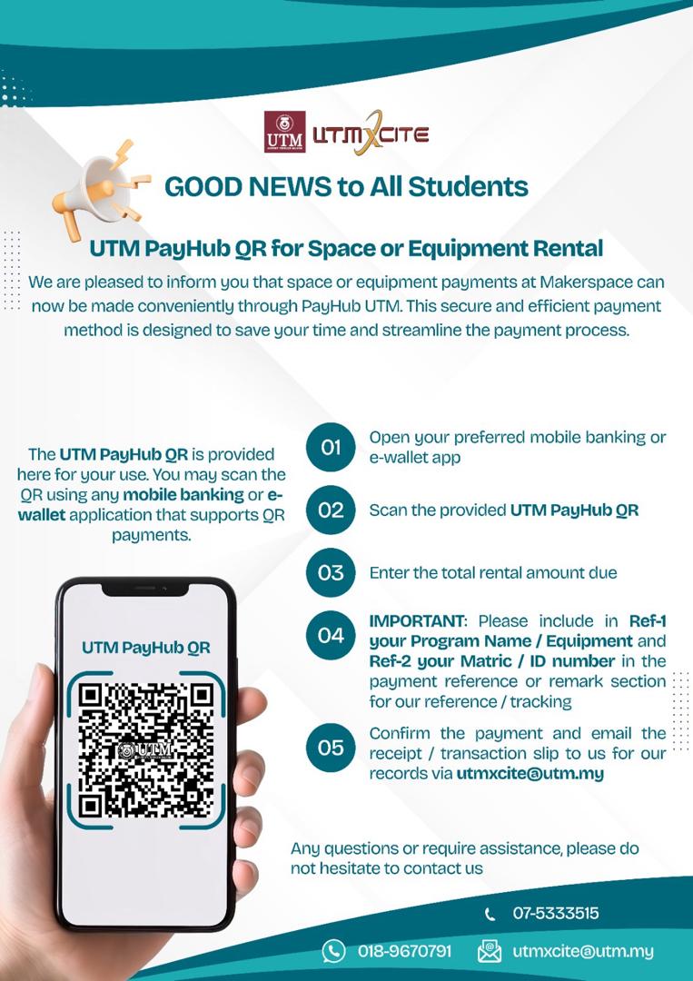 QR for Space or Equipment Rental